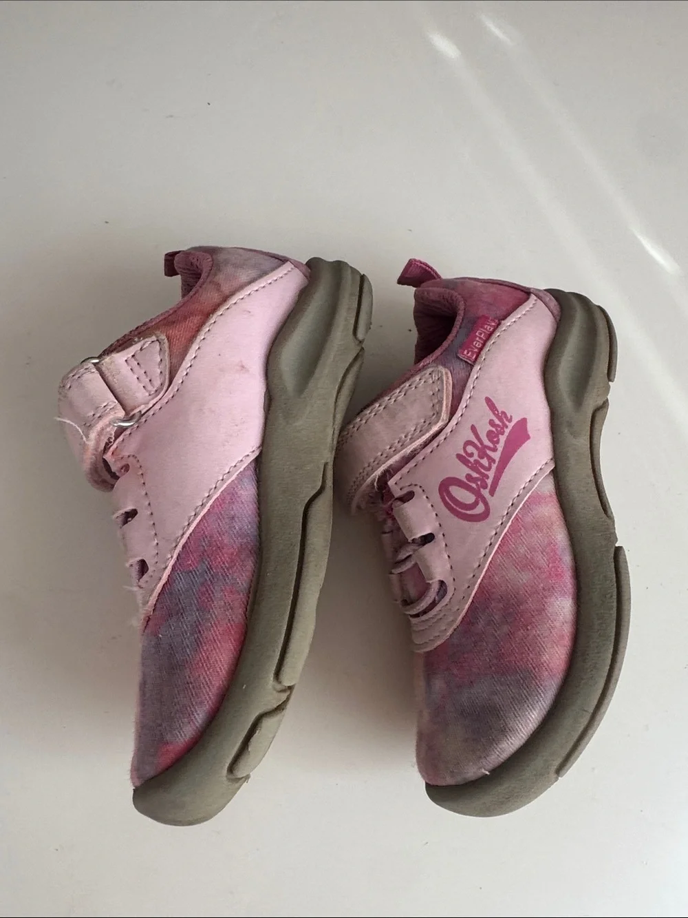 OshKosh B'gosh Pink Tie-Dye Toddler Sneakers with Hook-and-Loop Strap
